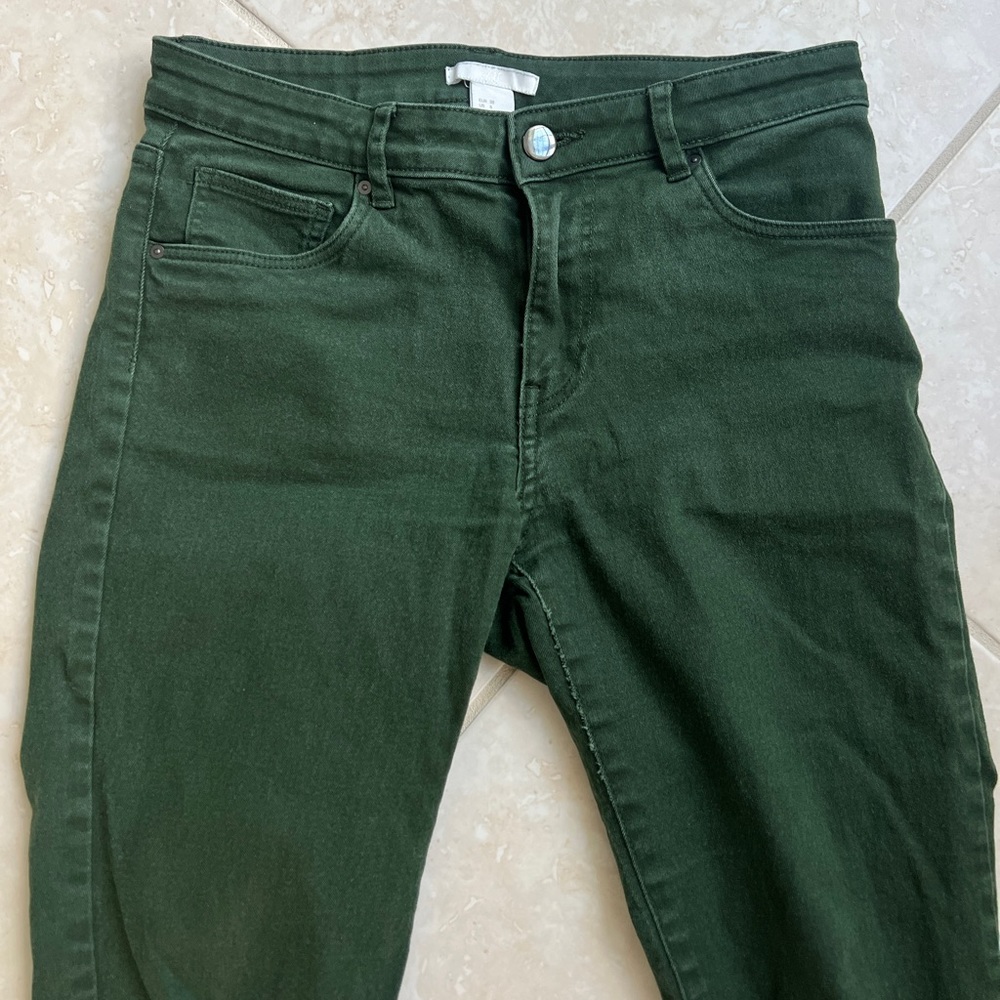 Green Low-rise Jeans US 8